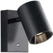 VIOKEF Wandlamp Melina, dimbaar, zwart, Woon-/ Eetkamer, Aluminium, Modern, wandlamp