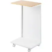 Yamazaki Tower Bijzettafel op wielen semi gesloten - Wit