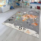 TT Home Kinderkamertapijt, jongenskamertapijt, meisjeskamertapijt, antislip dieren, aarde