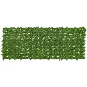 vidaXL Balkonscherm met bladeren Groen en Geel 200 x 75 cm
