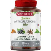 SuperDiet Quatuor Curcuma Articulations Bio 150 Capsules