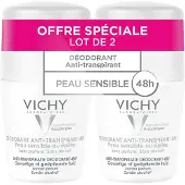 VICHY KV17501, voor dames, antitranspirant, roll-on deodorant, 50 ml, 48 uur, geschikt voor de gevoelige huid