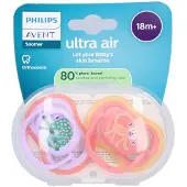 Philips Fopspeen +18m Air lila/fuchsia design 2 St Fopspeen
