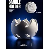Atelier C - Designer Kaarshouder – 3D-Geprint PLA – Wit