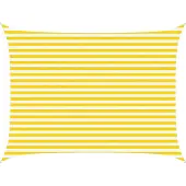 vidaXL Zonneschaduw Geel en Wit 4 × 3 m 100% Polyester Oxford