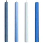 HAY Kaars Hexagon Candle Blues (Set van 4)