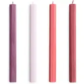 HAY Kaars Hexagon Candle Reds And Bordeaux (Set van 4)