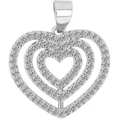 Akzent dames hanger "Abigail" aus 925 Sterlingzilver, gerhodineerd, duurzaam
