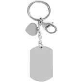 Akzent unisex sleutelhanger Heart key, zilverkleurig, duurzaam