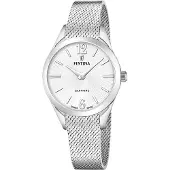 Festina Kwartshorloge Grace Polshorloge, dameshorloge, Swiss Made, roestvrijstalen armband, saffierglas