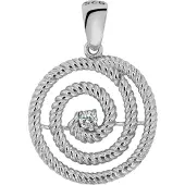 Akzent dames hanger "Akosua" van 925 Sterlingzilver, gerhodineerd, duurzaam