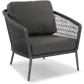 Set One By Musterring Ibiza Loungesessel zwart/grijs aluminium