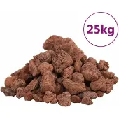 vidaXL Lavastenen 25 kg 1-2 cm rood
