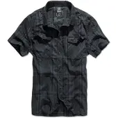 Brandit Overhemd 'Roadstar' duifblauw / zwart