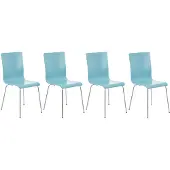 CLP Pepe Set van 4 wachtkamerstoelen lichtblauw