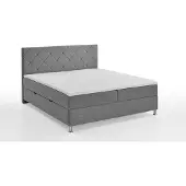 Meise Leo boxspring bed metalen voet met chroom look 100% polyester