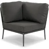 Set One By Musterring Ibiza hoekmodule zwart/grijs aluminium 85x85x75 cm