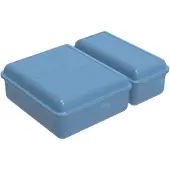 Rotho twin lunchbox 1.05+0.55l horizon blauw