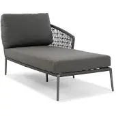 Set One By Musterring Ibiza Ottomane Lounge zwart/grijs Aluminium 168x82x75 cm