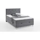 Meise Leo boxspring bed metalen voet met chroom look 100% polyester