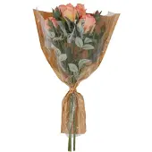 Countryfield Kunstboeket Rosa roze H44cm roze Zijde Decoratief