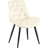 CLP Rossford Eetkamerstoel - klassiek - met rugleuning - velvet - fluweel - Fluweel/creme