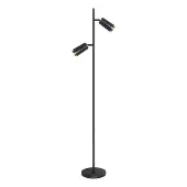 Milagro Elegante, zwart-gouden vloerlamp Flower met GU10 fitting