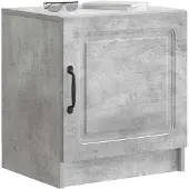vidaXL Nachtkastje Betongrijs 43 x 34,5 x 47 cm Bewerkt hout