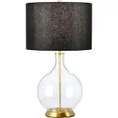 Elstead Lighting LED Tafellamp Orb | 1X E27 Max 60W | Aged Brass with Black Shade
