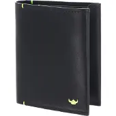 Golden Head Leren kaarthoes Neon RFID Protect Kombischeintasche 1248 Schwarz zwart