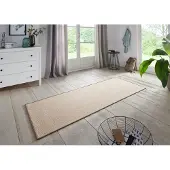Home Collection Moderne loper effen Bouclé - beige 80x200 cm