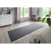 Home Collection Moderne loper effen Bouclé - antraciet 67x400 cm