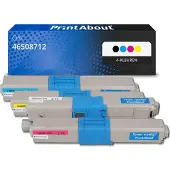 PrintAbout Toner 46508712 Zwart geschikt voor OKI