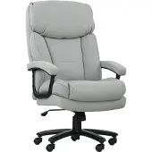HOMCOM Robuuste Bureaustoel Polyester 68,5L x 79B x 117-125cm Lichtgrijs
