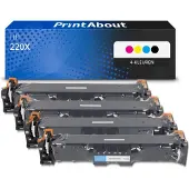 PrintAbout Huismerk HP 220X (W2200/01/02/03X) Toner 4-kleuren Multipack Hoge capaciteit