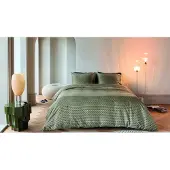Kardol Dekbedovertrek Lofty Olive Green Katoensatijn-140 x 200 / 220 cm | 1-Persoons