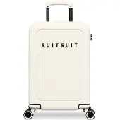 Suitsuit Handbagage Koffer 55x35x20 cm - Koffer - Trolley Handbagage - TSA Slot - Reiskoffer - 27L - Caretta - Tofu White