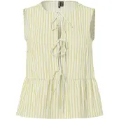 Pieces Blouse 'PCJolly' geel / wit