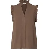 Selected Blouse 'SLFViva' donkerbruin