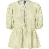 Pieces Blouse 'PCJolly' geel / wit