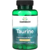 Swanson Health - Taurine, 500 mg - 100 capsules(Note: "kapsler" means "capsules" in Dutch)