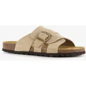 Hush puppies suède dames bio slippers beige maat 38