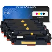 PrintAbout Toner 415A (W2030A) Zwart geschikt voor HP