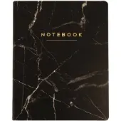 ECCOLO notitieboek - Black Marble - lijn - ca.20x25cm - EC-D505V