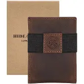 Hide & Stitches Japura Creditcard etui - Donkerbruin - 100% Leer