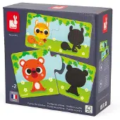 Janod - Puzzelspel - Dieren en hun schaduw