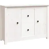 Syfax Dressoir 100x35x74 cm massief grenenhout wit