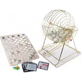 Longfield Bingomolen 13 Inch – Inclusief Ballen, Uitschuifbaar Controlebord, Bingokaarten & Fiches – Complete Bingo Set voor Thuis, Verenigingen & Spelavonden – Engelhart