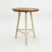 Van der leeden Bartafel Teak Naturel d90h110cm - outdoor