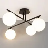 LumenXL Elegante plafondlamp, 4-lichts zwart - Nymo